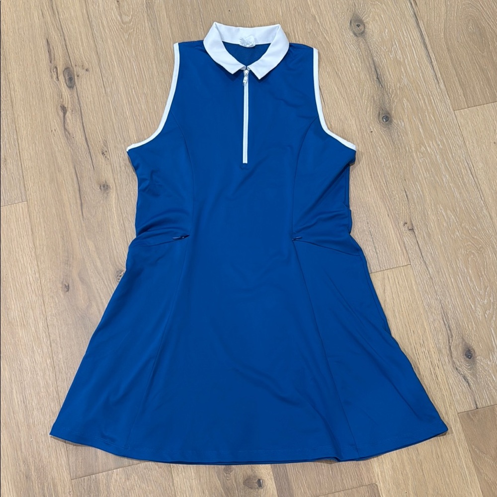 Callaway Blue A-Line Polo Tennis Pickleball  Dress Sleeveless